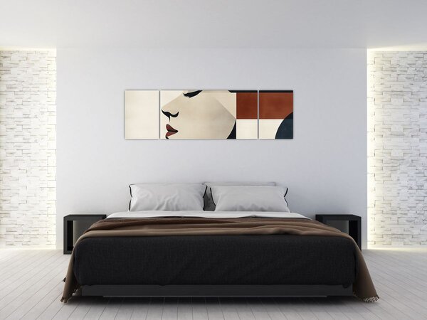 Obraz - Žena z profilu (170x50 cm)