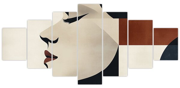 Obraz - Žena z profilu (210x100 cm)