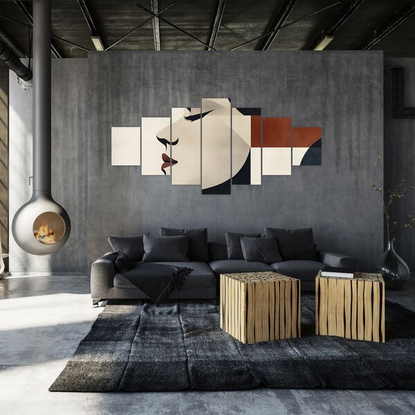 Obraz - Žena z profilu (210x100 cm)