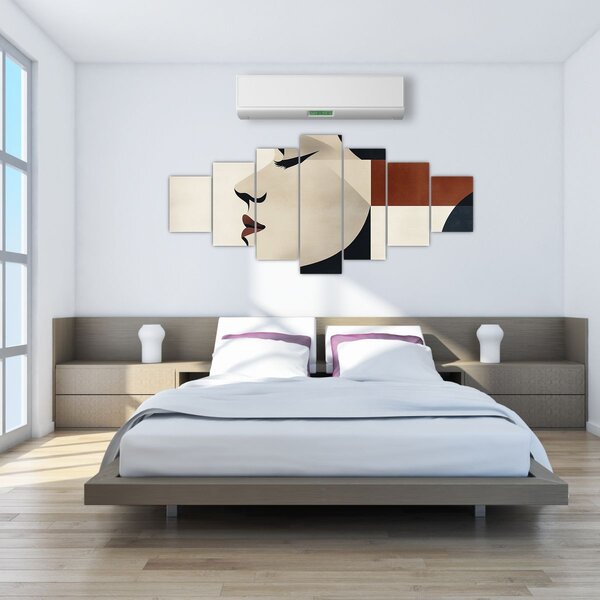 Obraz - Žena z profilu (210x100 cm)