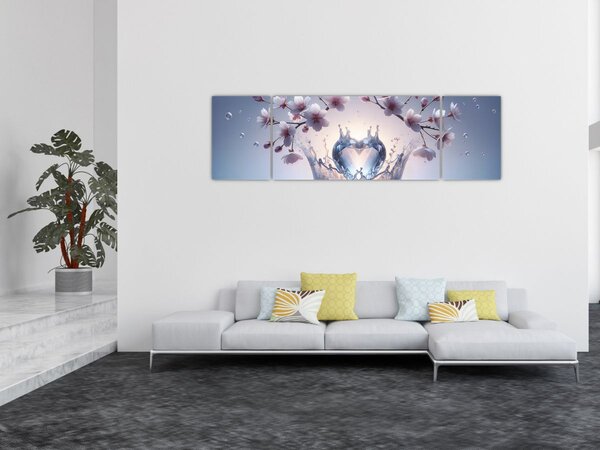 Obraz - Diamantové srdce (170x50 cm)