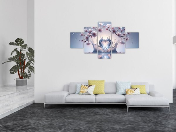 Obraz - Diamantové srdce (125x70 cm)
