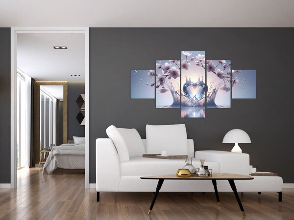 Obraz - Diamantové srdce (125x70 cm)