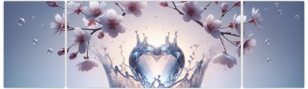 Obraz - Diamantové srdce (170x50 cm)