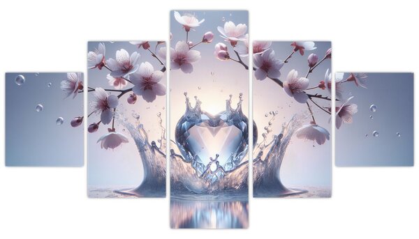 Obraz - Diamantové srdce (125x70 cm)