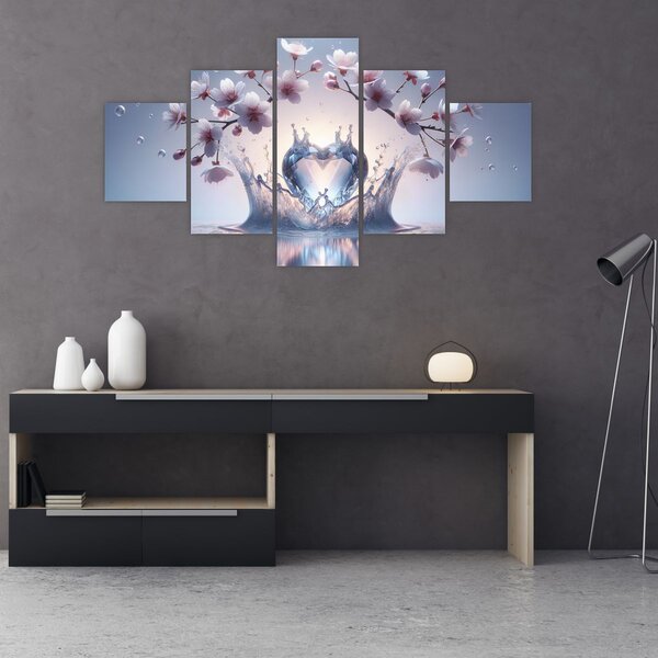 Obraz - Diamantové srdce (125x70 cm)