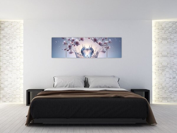 Obraz - Diamantové srdce (170x50 cm)