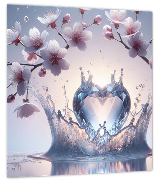 Obraz - Diamantové srdce (30x30 cm)