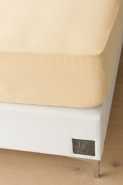 Prostěradlo Pískové ELASTAN PREMIUM Jersey s elastanem PREMIUM 90-100 x 200-220/40