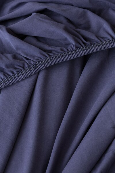 Prostěradlo Tmavě modré ELASTAN PREMIUM Jersey s elastanem PREMIUM 90-100 x 200-220/40