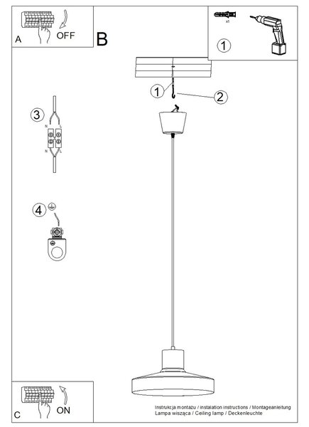Sollux Lighting Závěsné svítidlo BILO ultramarínové