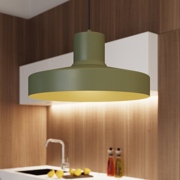 Sollux Lighting Závěsné svítidlo BILO olivově zelené