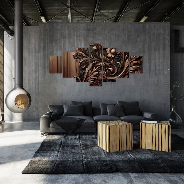 Obraz - Vzor ze dřeva (210x100 cm)