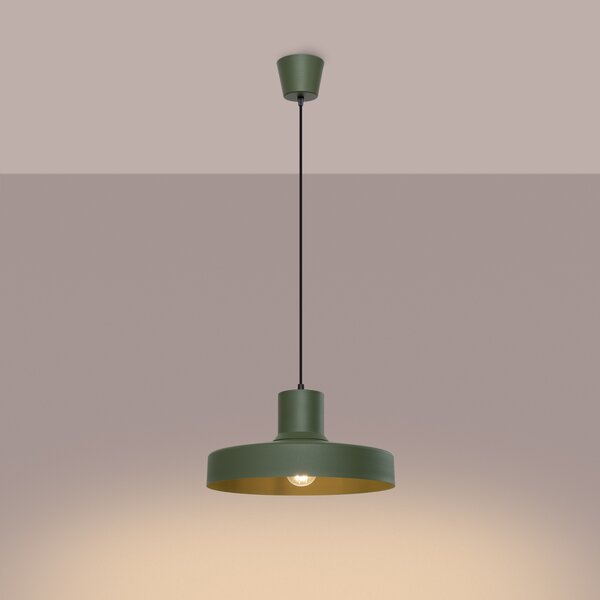 Sollux Lighting Závěsné svítidlo BILO olivově zelené