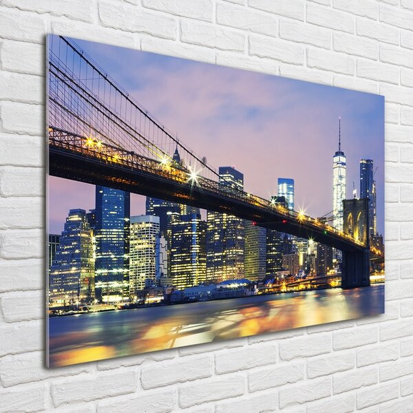 Foto obraz sklo tvrzené Brooklynský most osh-94379643