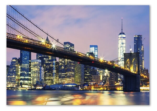 Foto obraz sklo tvrzené Brooklynský most osh-94379643
