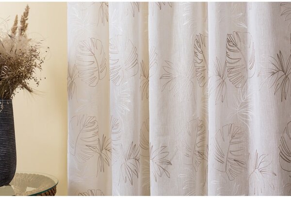 Béžová záclona 140x260 cm Cybele – Mendola Fabrics