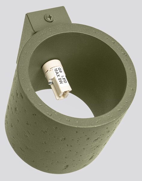Sollux Lighting Nástěnná lampa ORBIS betonová olivově zelená
