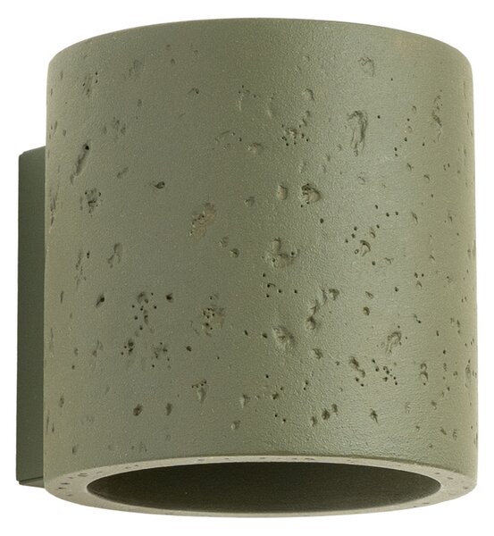 Sollux Lighting Nástěnná lampa ORBIS betonová olivově zelená