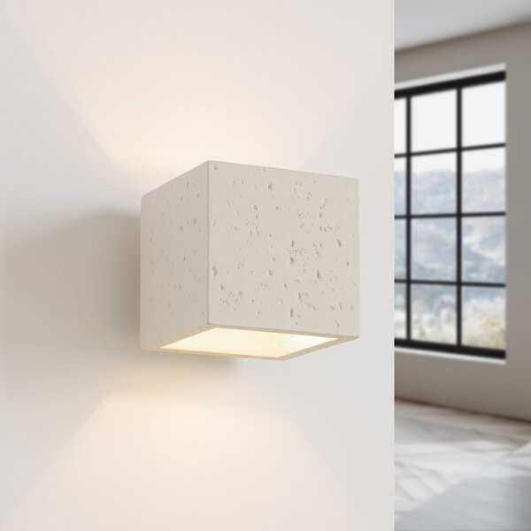 Sollux Lighting Nástěnná lampa QUAD betonová béžová