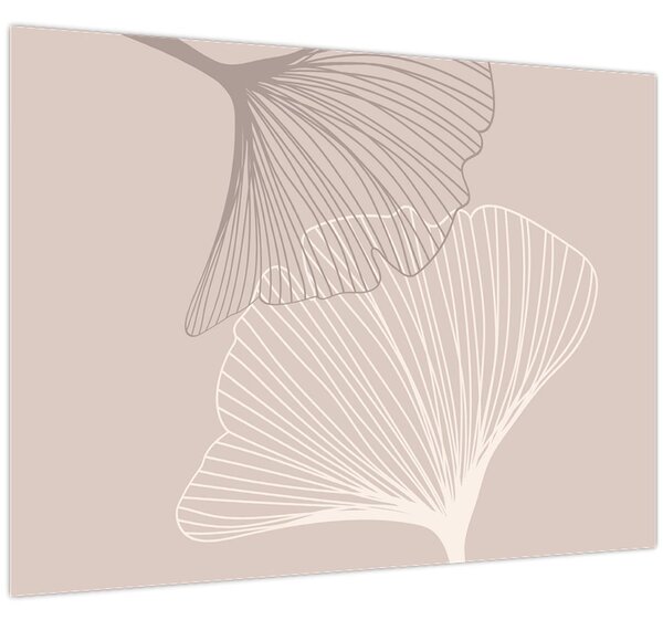 Obraz - Béžové listy N⁰2 (70x50 cm)