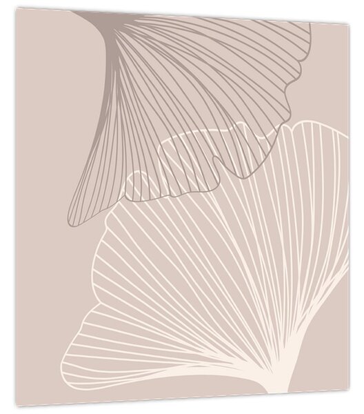 Obraz - Béžové listy N⁰2 (30x30 cm)