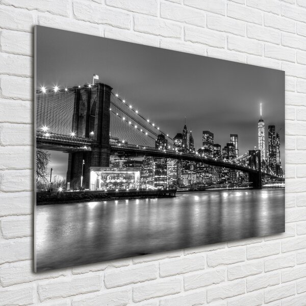 Foto obraz sklo tvrzené Brooklynský most osh-94815409