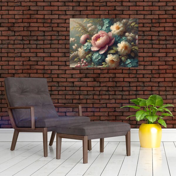 Obraz - Zátiší s květinami - malba (70x50 cm)