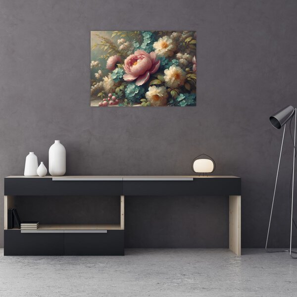 Obraz - Zátiší s květinami - malba (70x50 cm)
