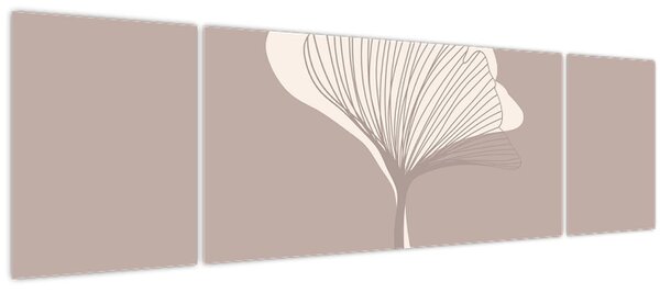 Obraz - Béžové listy N⁰3 (170x50 cm)