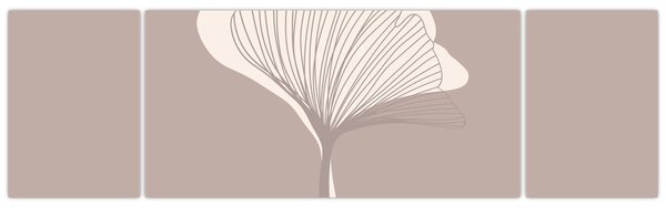 Obraz - Béžové listy N⁰3 (170x50 cm)