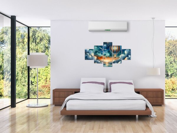 Obraz - Let noční oblohou (125x70 cm)