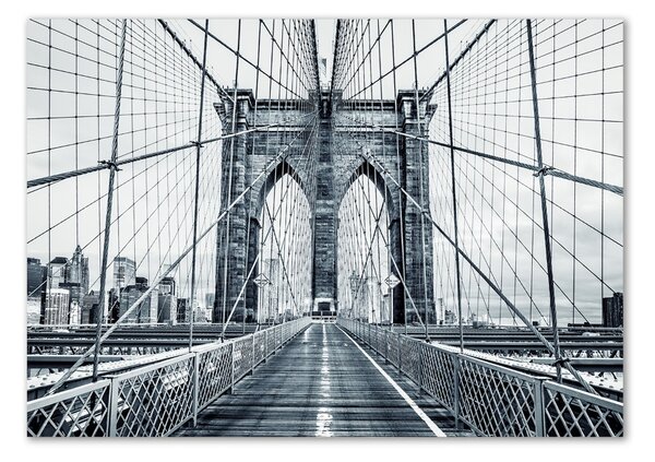 Foto obraz sklo tvrzené Brooklynský most osh-94990249