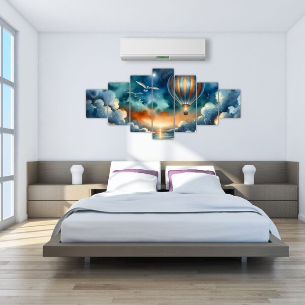 Obraz - Let noční oblohou (210x100 cm)