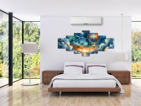Obraz - Let noční oblohou (210x100 cm)