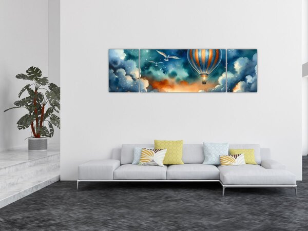 Obraz - Let noční oblohou (170x50 cm)