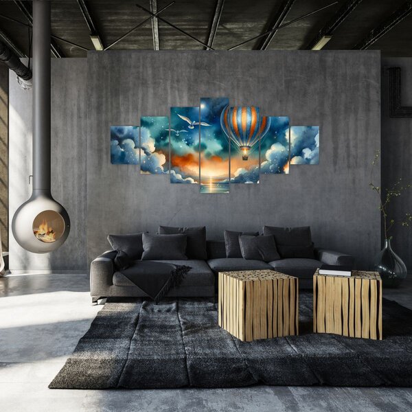 Obraz - Let noční oblohou (210x100 cm)