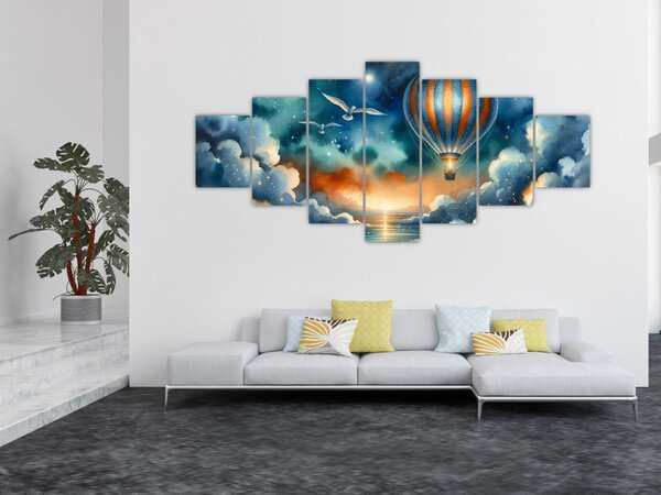 Obraz - Let noční oblohou (210x100 cm)