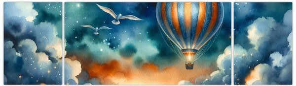 Obraz - Let noční oblohou (170x50 cm)