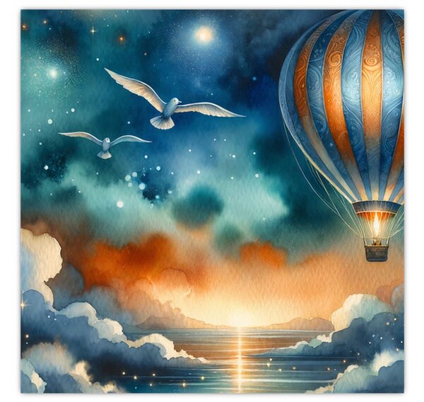 Obraz - Let noční oblohou (30x30 cm)
