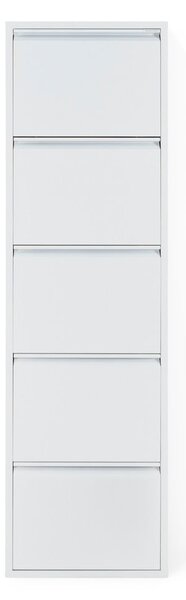 Bílý kovový výklopný botník 50x169x15 cm Billy – Spinder Design