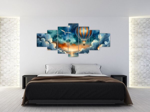 Obraz - Let noční oblohou (210x100 cm)