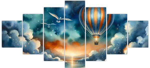 Obraz - Let noční oblohou (210x100 cm)