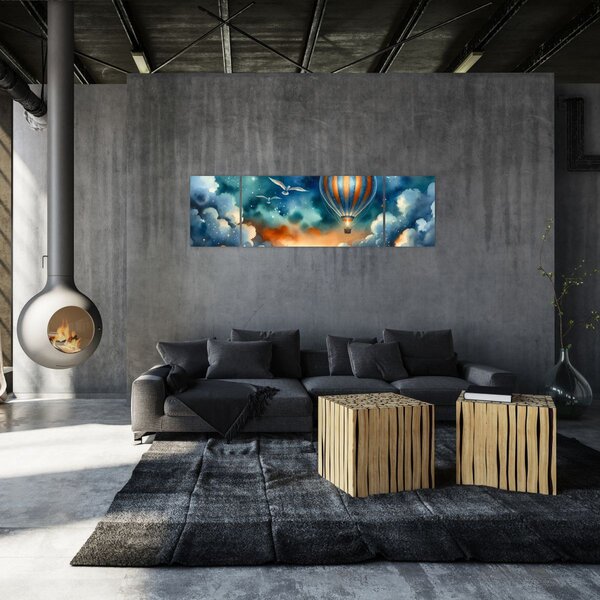 Obraz - Let noční oblohou (170x50 cm)