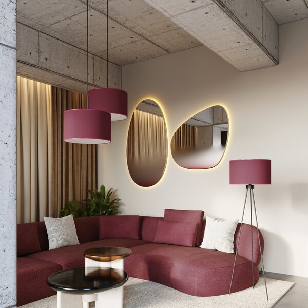 Sollux Lighting Stojací lampa NEVIA vínová