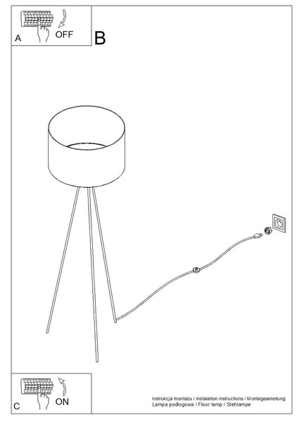 Sollux Lighting Stojací lampa NEVIA vínová