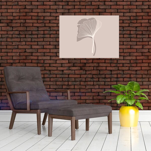 Obraz - Béžové listy N⁰4 (70x50 cm)
