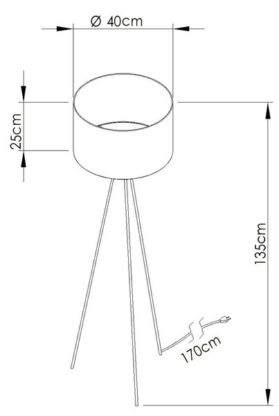 Sollux Lighting Stojací lampa NEVIA vínová