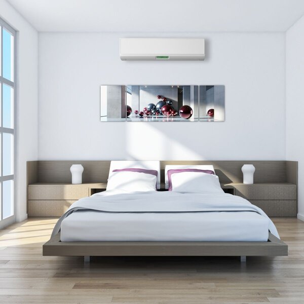 Obraz - 3D prostor s koulemi II. (170x50 cm)
