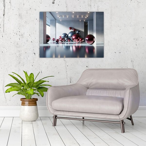 Obraz - 3D prostor s koulemi II. (70x50 cm)